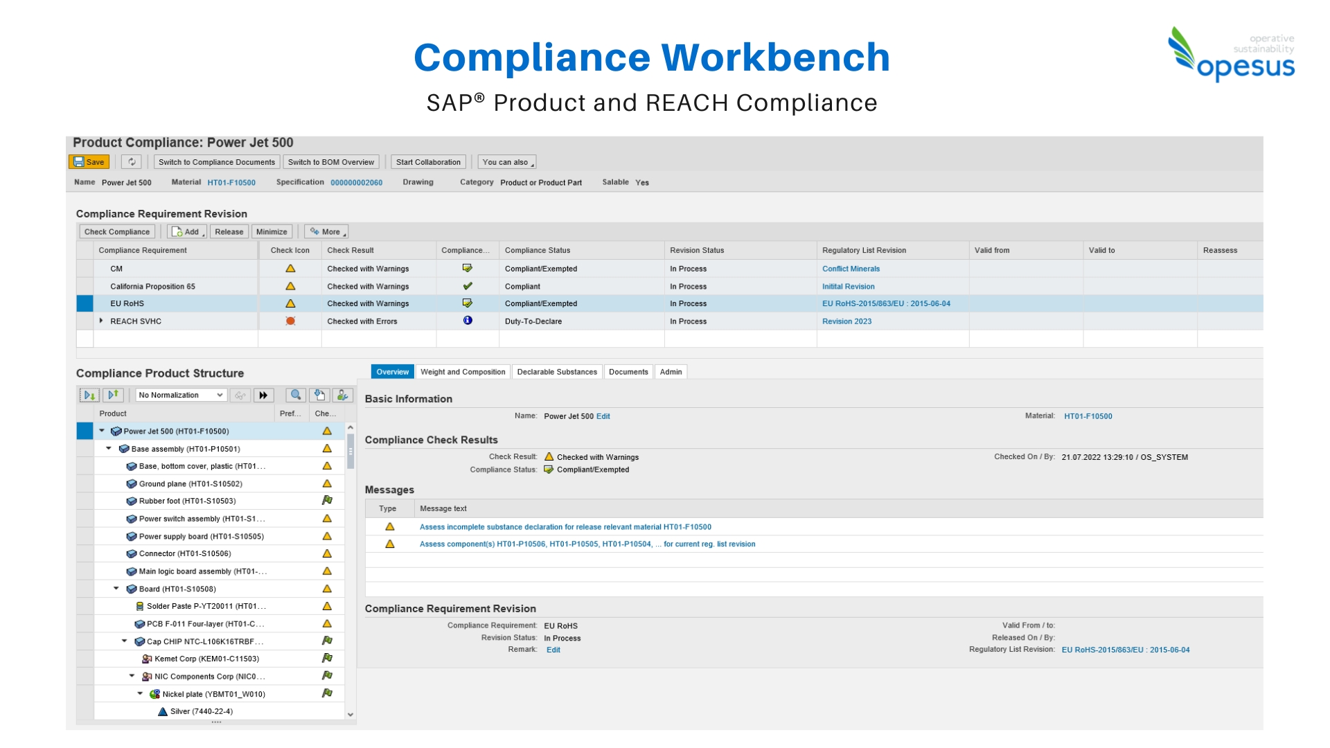 SAP Product and REACH Compliance